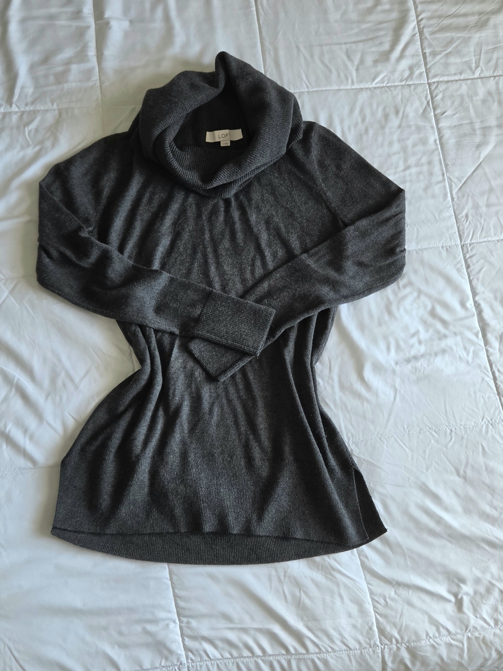 LOFT Dark Charcoal Turtle Neck Sweater